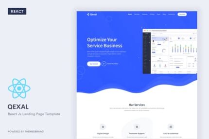 Qexal - React Js Landing Page Template