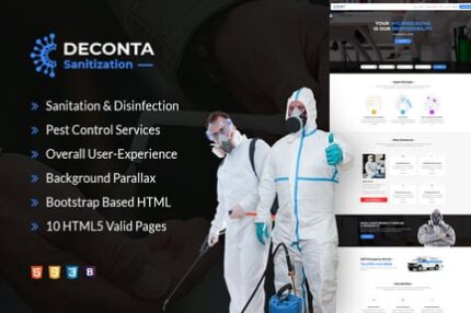 Deconta - Sanitation and Control HTML Template