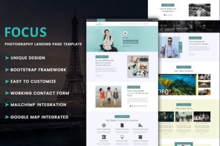 Focus - Photography Landing Page Template