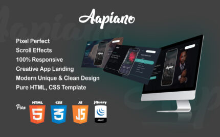 Aapiano HTML Mobile Apps Landing Page Template