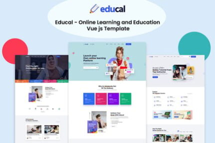 Educal - Online Course & Education Vue js Template