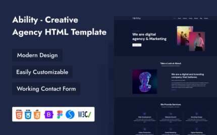 Ability - Creative Agency HTML Template Landing Page Template