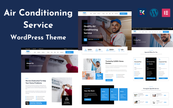 AC Repair Services Elementor Wordpress Theme WordPress Theme