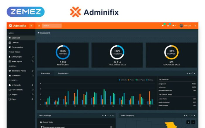 Adminifix - Creative Dashboard Admin Template