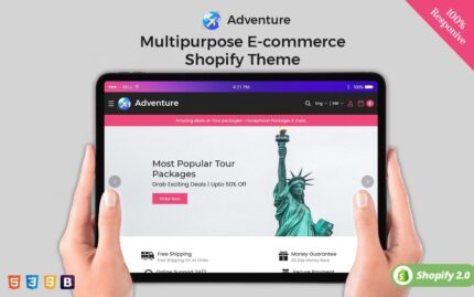 Adventure Online Ticket - Travelling Package Shopify OS 2.0 Theme Shopify Theme