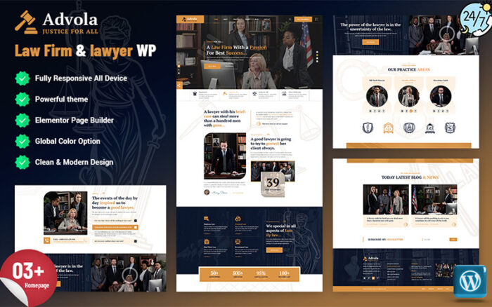 Advola - Law Firm and lawyer WordPress Theme