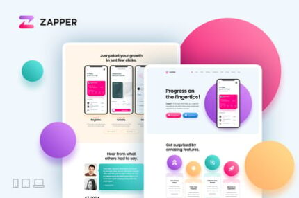 Zapper – App Landing Page HTML Template