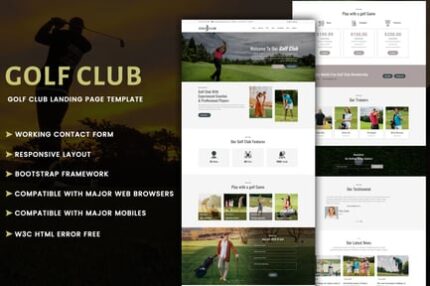 Golf Club - Multipurpose Responsive HTML Landing P