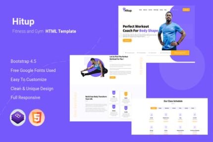 Hitup - Fitness and Gym HTML Template