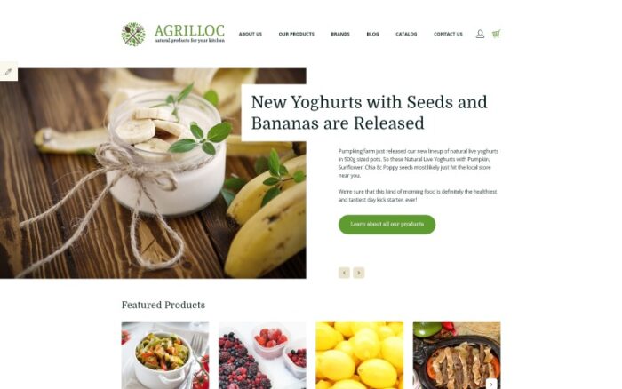 Agrilloc - Natural Products Store Responsive OpenCart Template