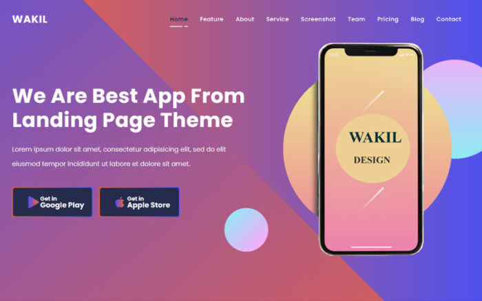 Al-Wakil - Multpurpose App & Product Landing Page Template