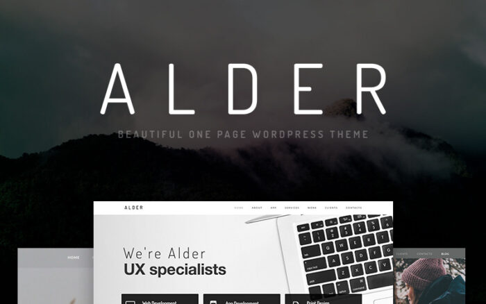 Alder - Modern OnePage WordPress Theme