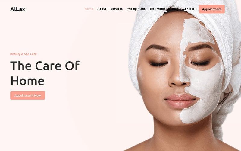 AlLax Beauty & Spa Center Landing Page Template