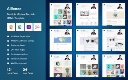 Allience - Minimal Portfolio HTML Template Website Template