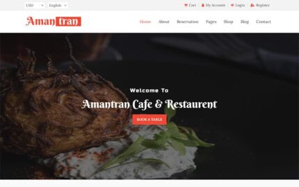 Amantran - Restaurant HTML5 Website Template