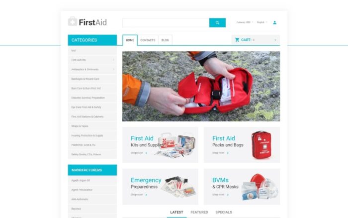 Ambulance Responsive OpenCart Template