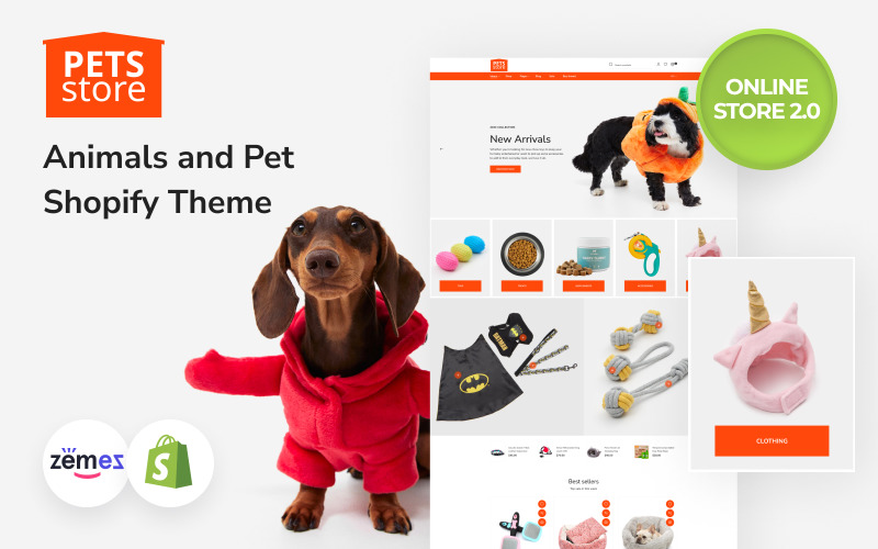 Animals and Pet Shop Responsive Online Store 2.0 Shopify Theme