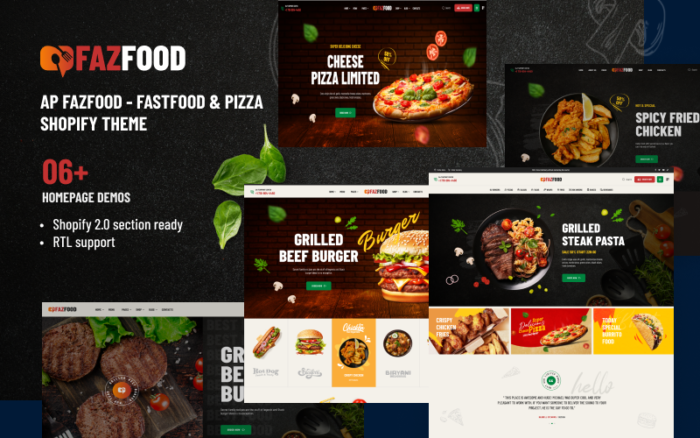 Ap Fazfood - Fastfood Restaurant Shopify Theme