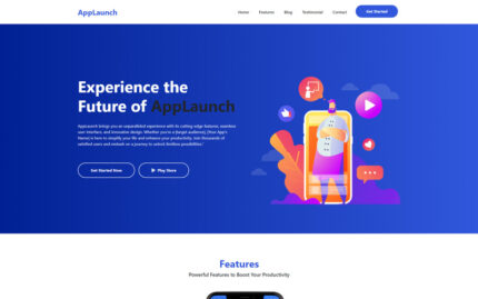 AppLaunch - App Landing Page Template