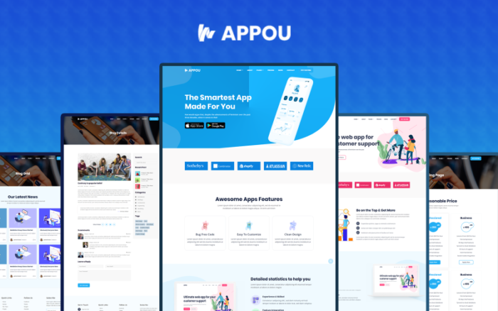 Appou - App Bootstrap Html5 Template Landing Page Template