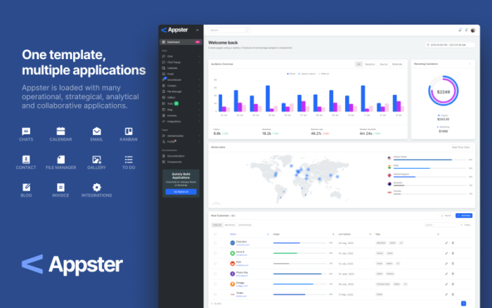 Appster - Admin CRM Application Template Admin Template