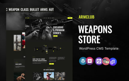 Armclub - Weapons Store WordPress Elementor Theme WordPress Theme