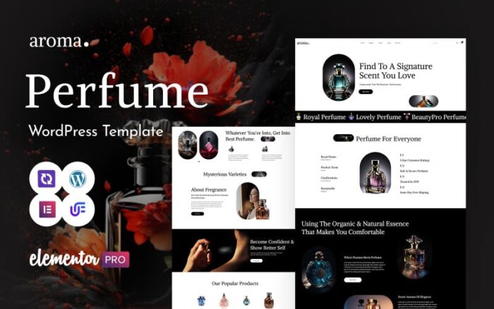 Aroma - Perfume Shop And Cosmetics Store Multipurpose WordPress Elementor Theme WordPress Theme