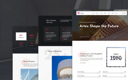 Artex - Architecture, Interior Design & Construction WordPress Theme