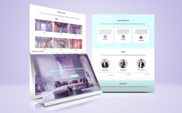 ArtGallery Bootstrap HTML Landing Template Landing Page Template