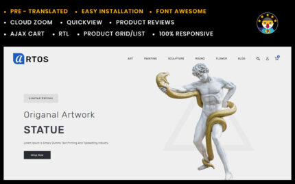 Artos Art and Showpieces Prestashop Theme PrestaShop Theme