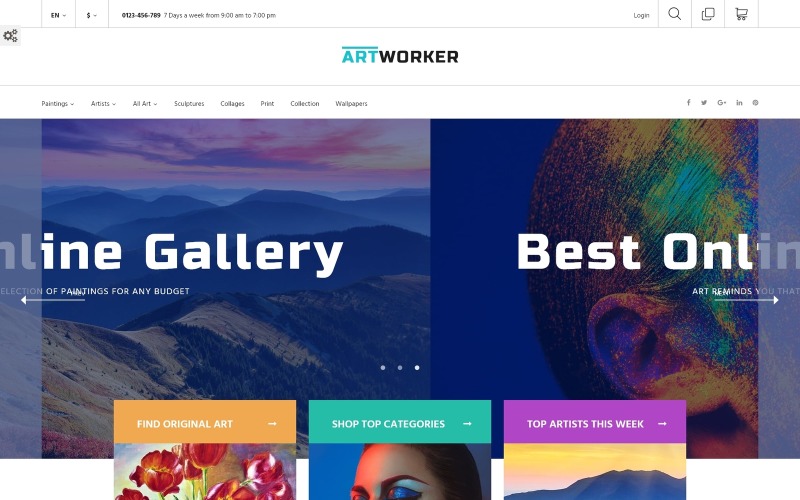 Artworker - Online Gallery & Artist Portfolio PrestaShop Theme