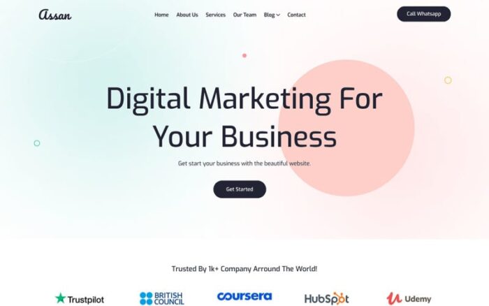 Assan - Digital Marketing Agency WordPress Theme