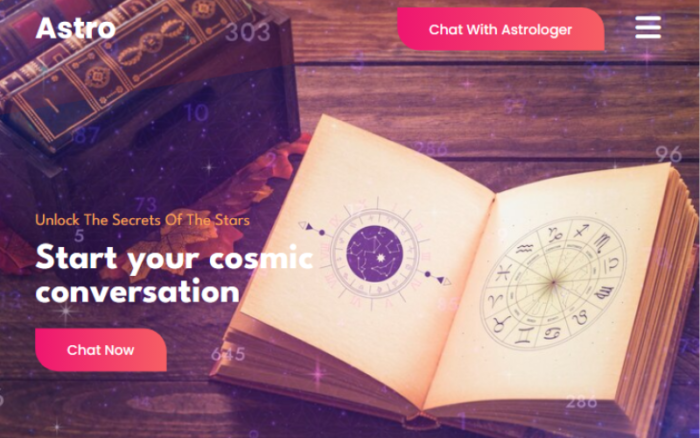 Astro-Landing Page Your Astro Guide Landing Page Template