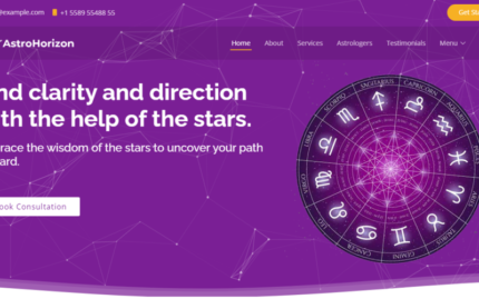 AstroHorizon - Astrology HTML Landing Page Template