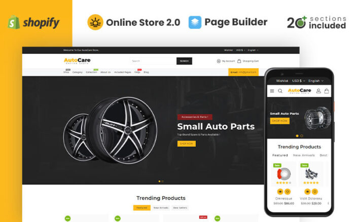 Autocare Parts and Accessories Store Shopify Theme