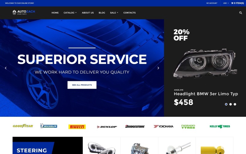 AutoZach - Auto Parts Shopify Theme