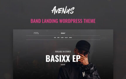 Avenus - Music One Page Modern WordPress Elementor Theme WordPress Theme