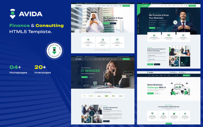 Avida - Finance and Consulting HTML5 Template Website Template