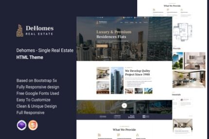 Dehomes - Single Real Estate HTML Template