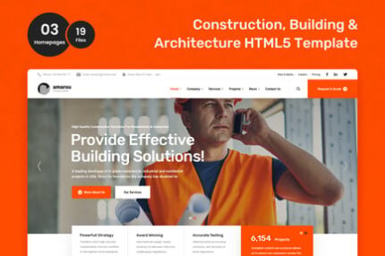 Amarou - Construction and Building HTML5 Template