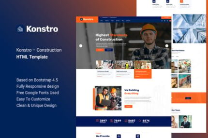 Konstro - Construction HTML Template