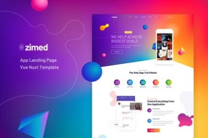 Zimed - Vue Nuxt App Landing Page Template