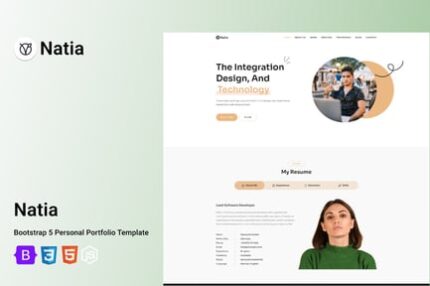 Natia - Personal Resume and Portfolio Template