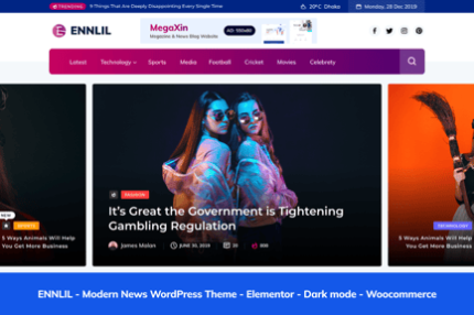 Ennlil - Modern Magazine WordPress Theme