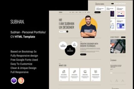 Subhan - Personal Portfolio/CV HTML Template