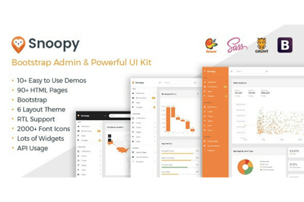 Snoopy - Multipurpose Bootstrap Admin Dashboard