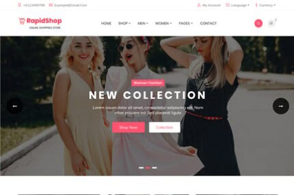 RapidShop - eCommerce Bootstrap HTML Template