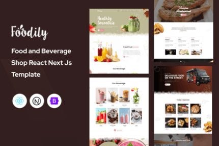 Foodily - Food & Beverage Shop React Next Js