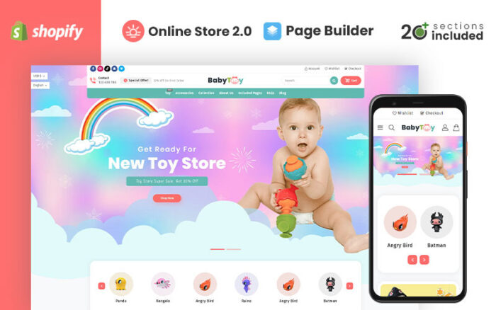 Baby Toys and Accessories Store Shopify Theme