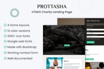 Prottasha - Bootstrap Charity Landing Page